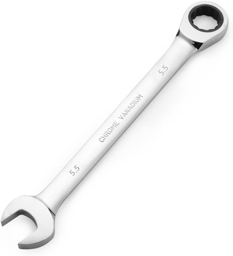 Metric Ratchet Wrench Box End Head 72-Tooth Ratcheting Combination Wrench