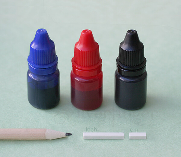 x3 Bottles REFILL INK 30ml for Self-Inking Stamps Hand Stampers Squeeze Bottles