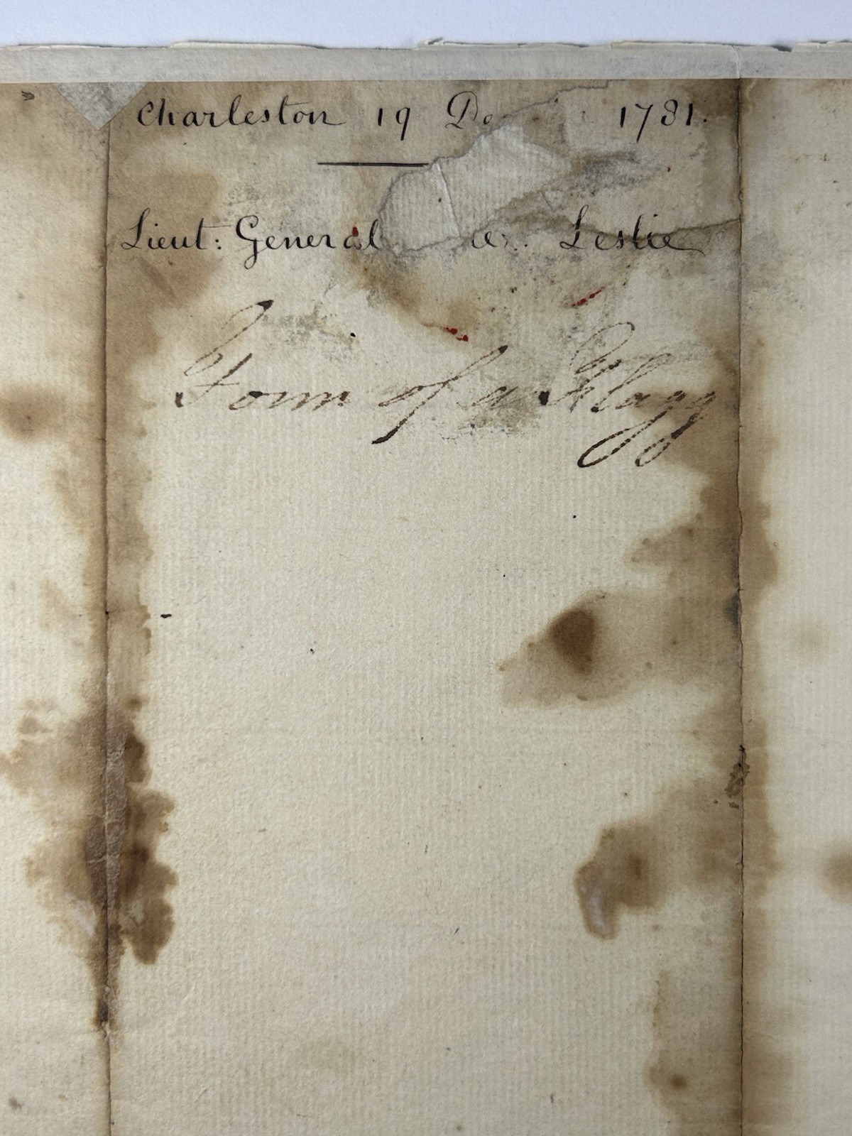 1781 "Flag of Truce" Letter to Begin Surrender Negotiations w/ Nathanael Greene