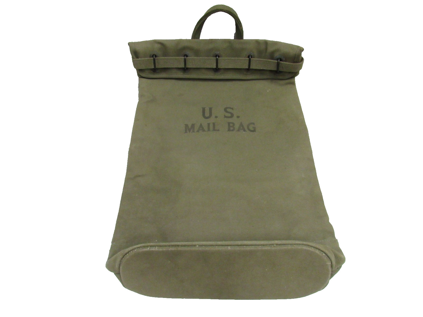 Korean War Era US Mail Bag w/ Locking Strap Canvas 1950 Dated Post WW2