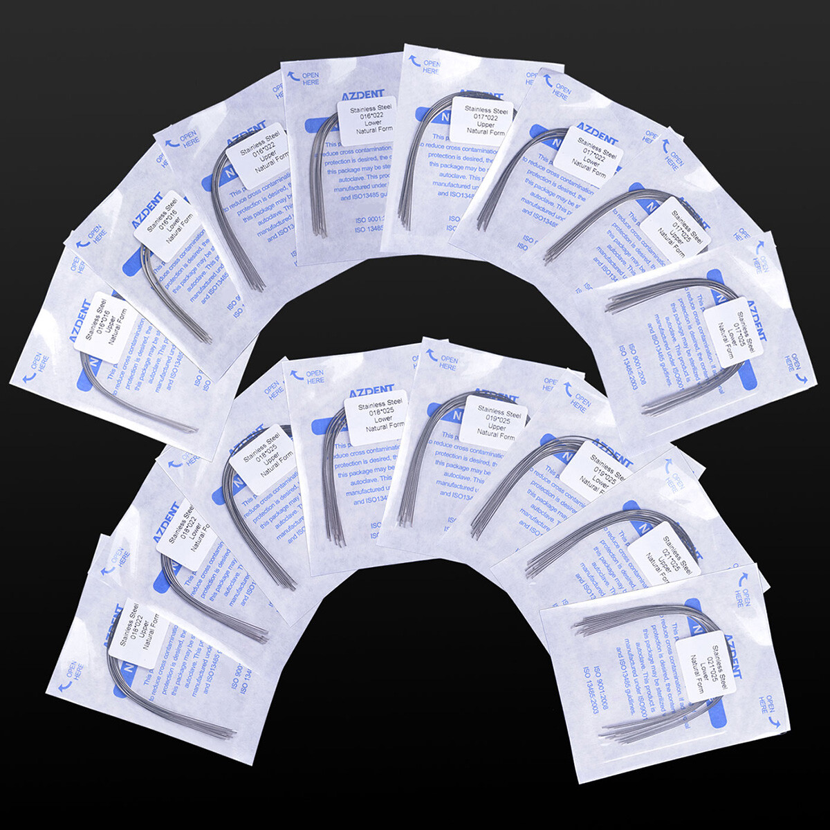 AZDENT Dental Orthodontic Arch Wires Stainless Steel Natural Form Rectangular