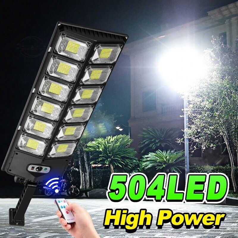 Commercial 1000000LM LED Outdoor Dusk to Dawn Solar Street Light Road Area Lamp