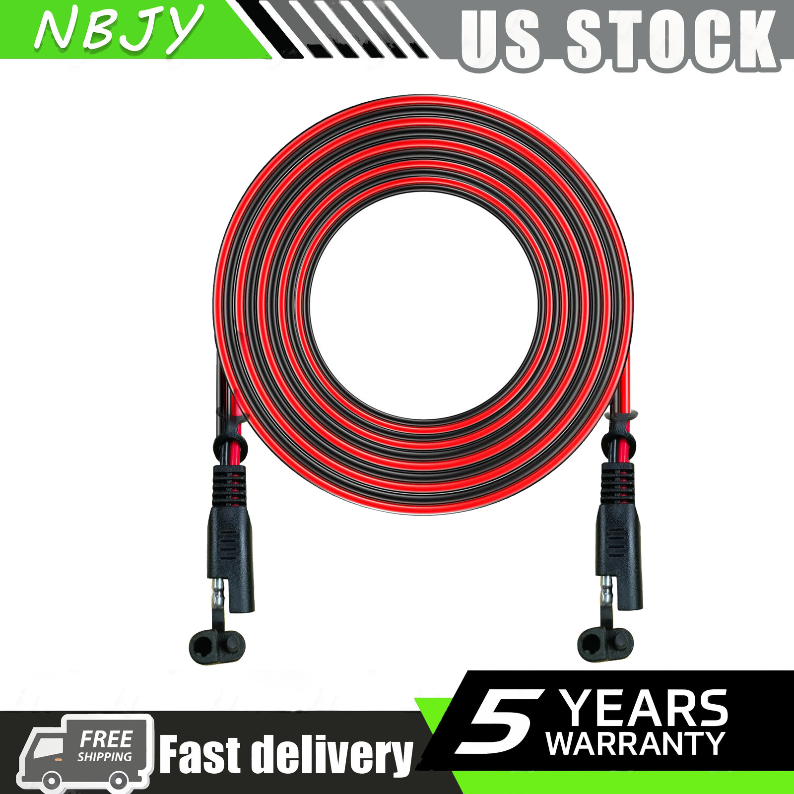 16AWG/14AWG Extension Cord SAE To SAE Battery Cable Tender Terminal Connector