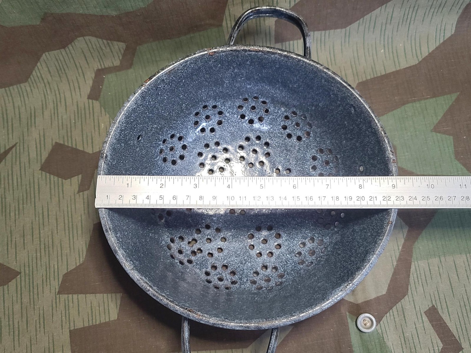 WWII German Helmet Made into a Strainer Stahlhelm Army Wehrmacht Military Pasta