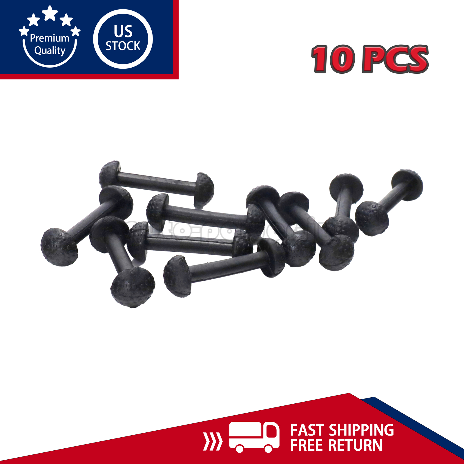 10x Fits Motu Leg Band Replacement Connectors For Vintage Figures Black Rubber