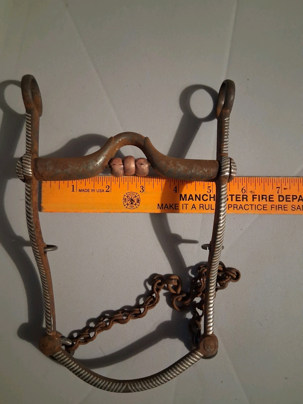 Vtg. Fancy Engraved Western Horse Bit, 5"