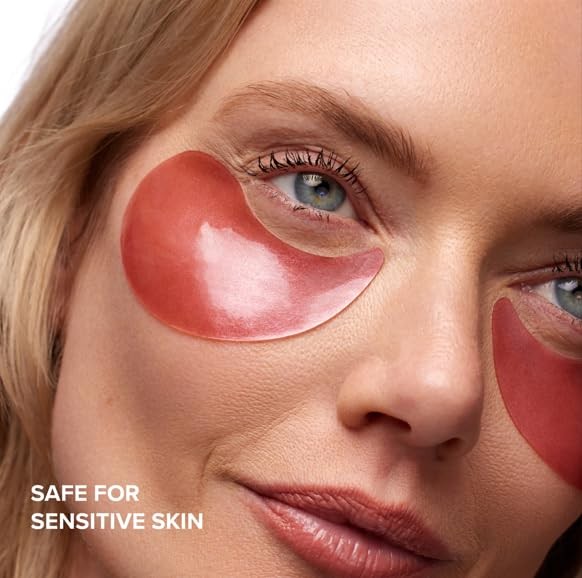 Brightening Eye Masks (30 Pairs) - Caffeine Eye Masks for Dark Circles and Pu