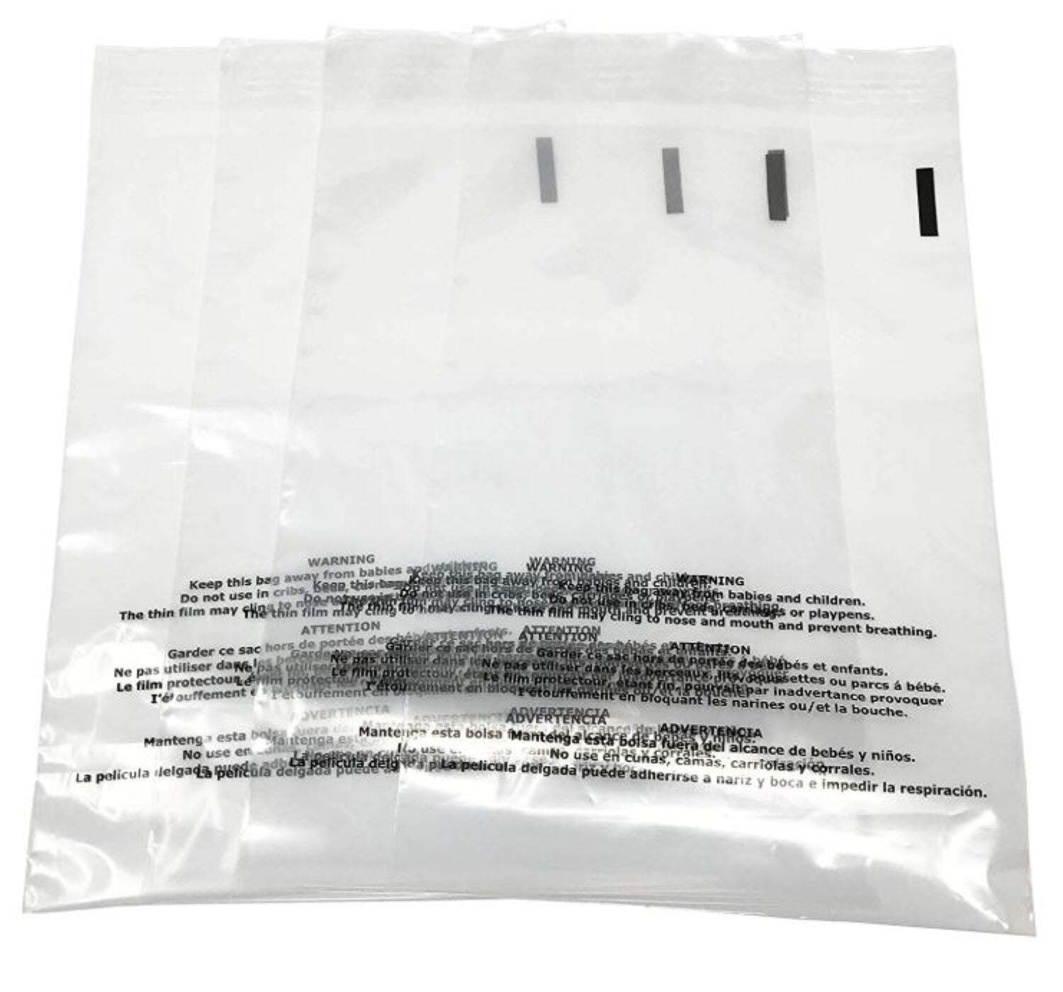Choose! 100-24000 - 5x7" Self Sealing Clear Poly Mailers Suffocation Warning Bag