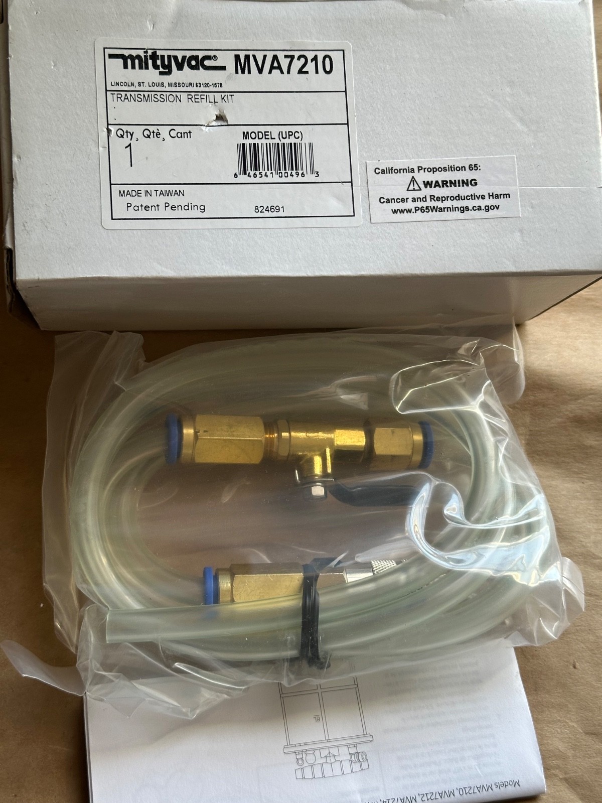 Mityvac MVA7210 ATF Transmission Refill Kit Accessory