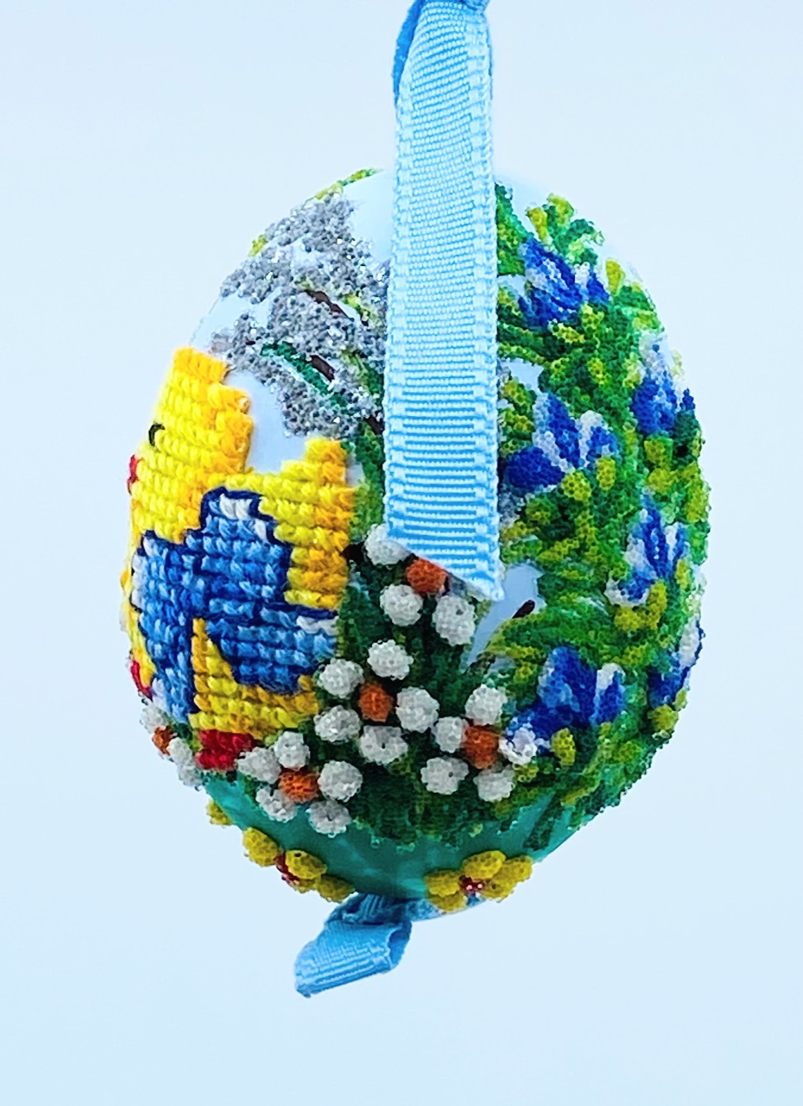 Easter Egg Ornament: Peter's Seasons GMBH; Butterfly in Spring Garden
