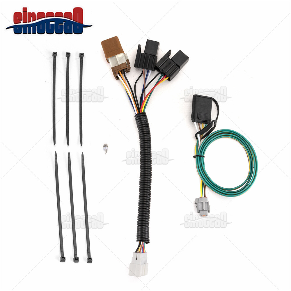 4 Way Flat Trailer Wiring Harness for 2005-2024 Nissan Frontier 2005-2015 Xterra