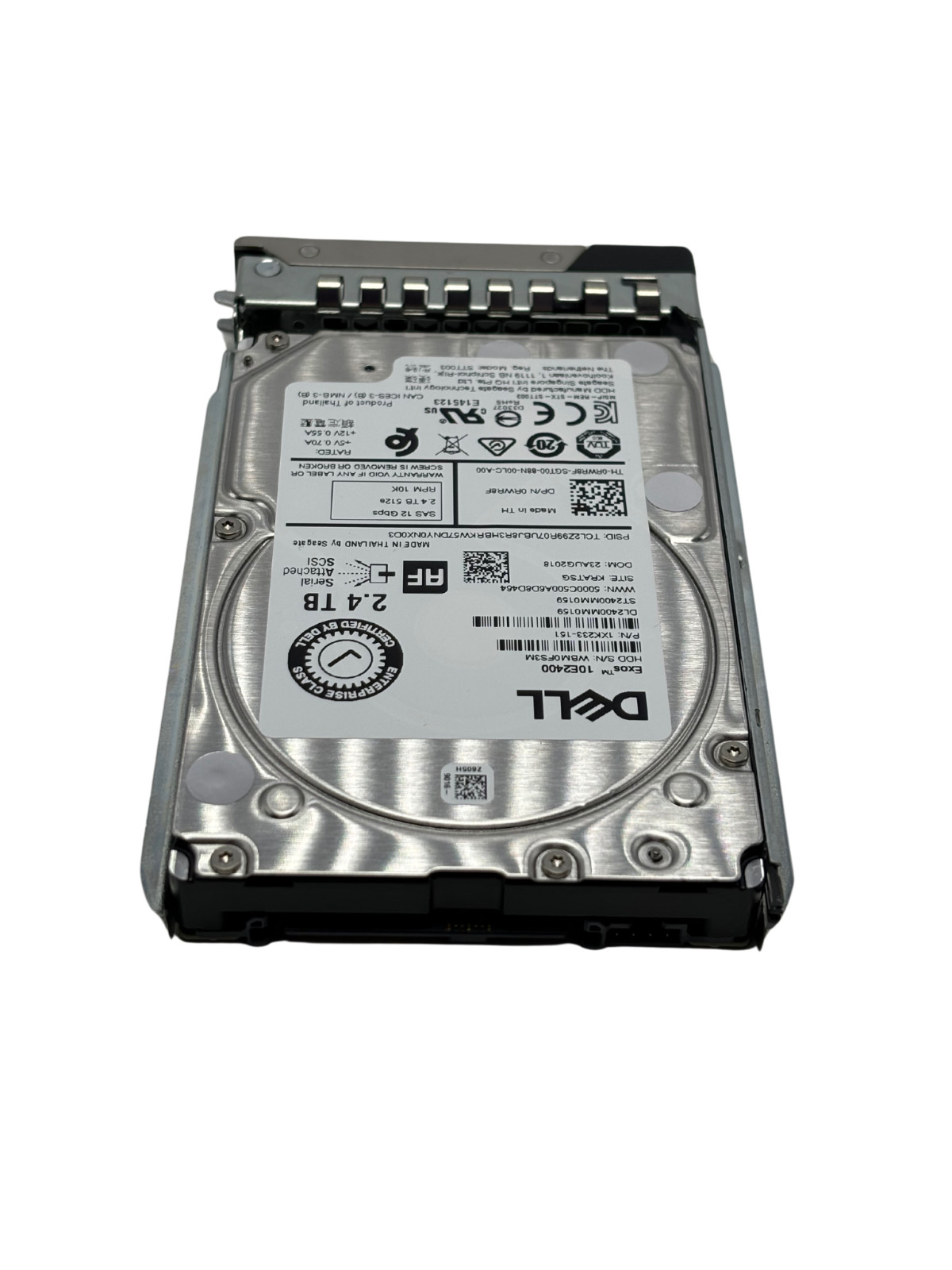 Dell RWR8F 2.4TB 12G SAS 10K 2.5" Hard Drive ST2400MM0159 1XK233-151