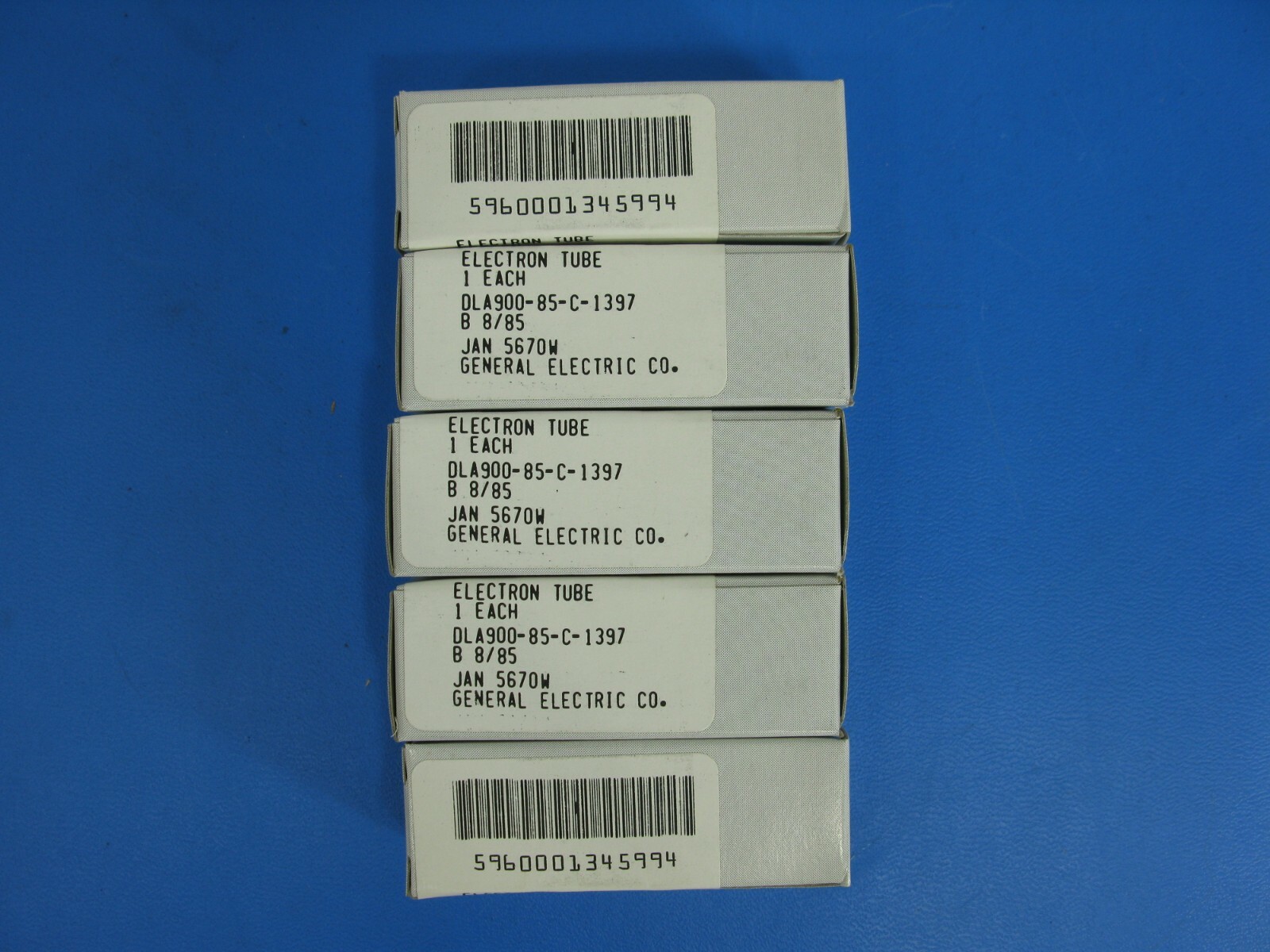 (1) Electron Tube GE JAN 5670w Twin Triode Vacuum tubes. NOS