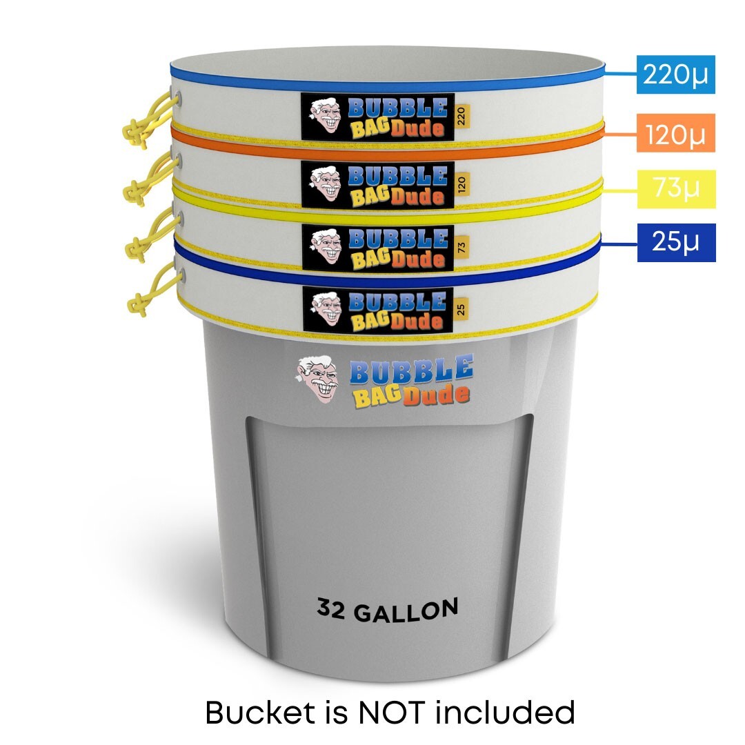Bubble Bag BUBBLEBAGDUDE 32 GAL - 4 Bag Kit All Mesh Bubble Hash Bags Extractor