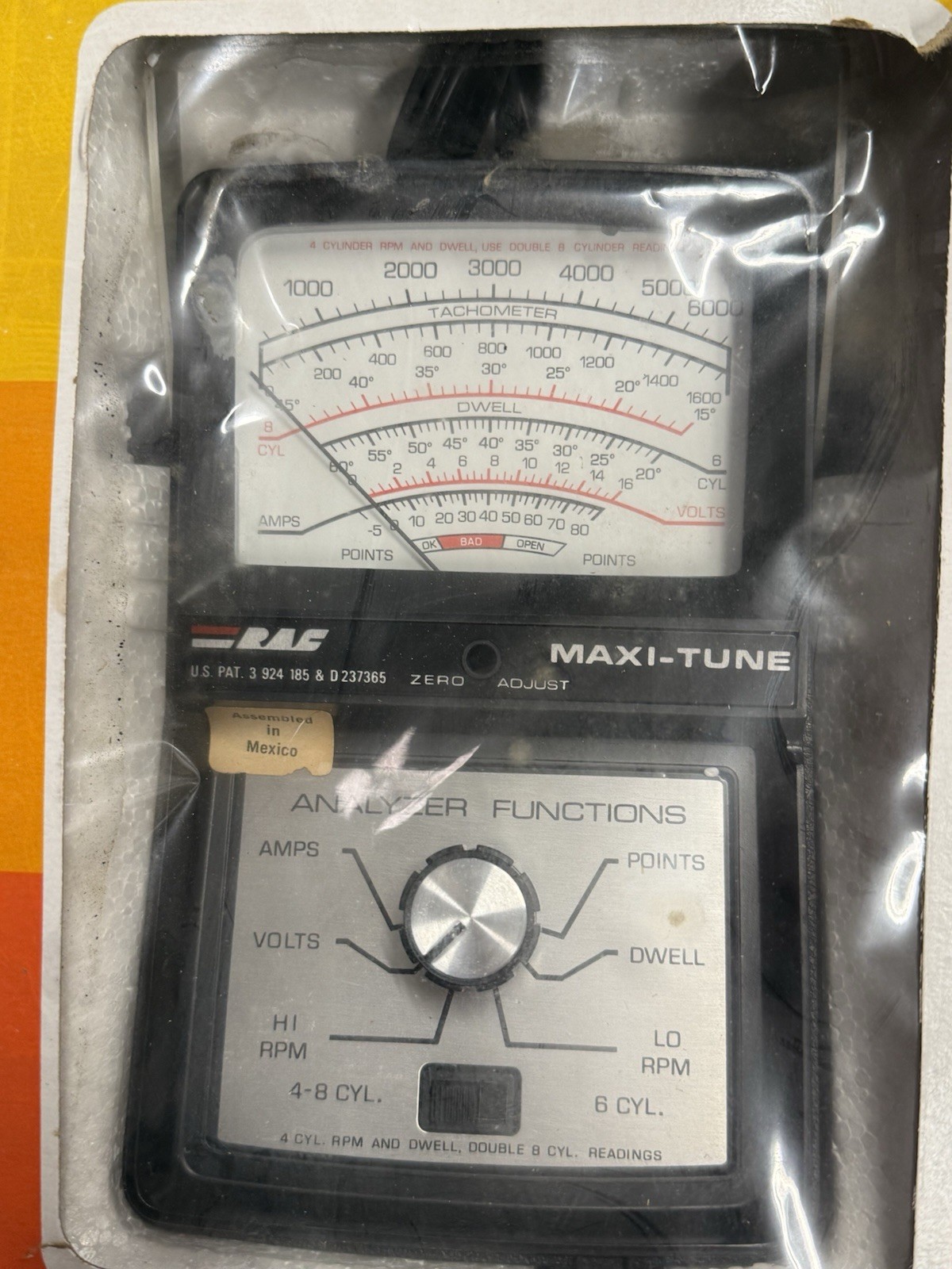 RAC Ignition Analyzer Maxi-Tune Dwell/ Tach Model 560 NOS New In Box