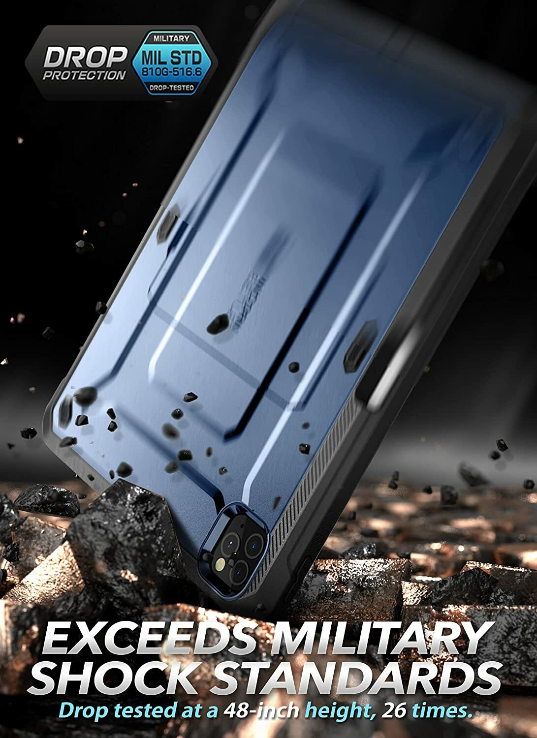 For iPad Pro 12.9" (6th/5th/4th Gen) 2022, SUPCASE w/ Pen Slot Case Screen Cover