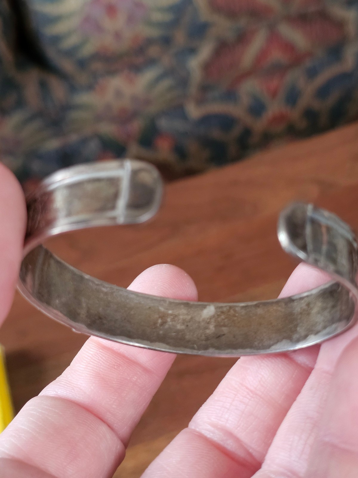 Enameled Sterling bracelet- possibly morrocan?
