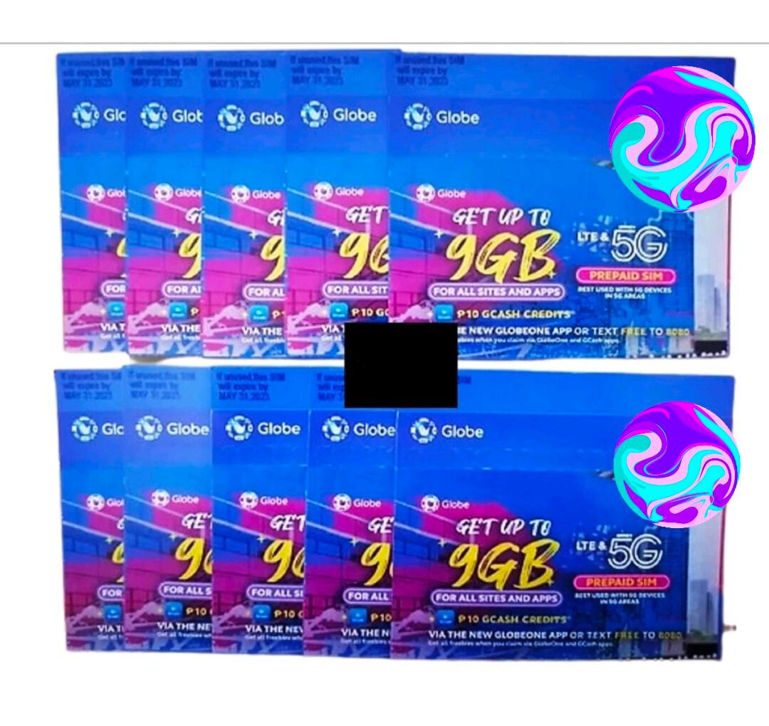 GLOBE 5G Prepaid Roaming Philippines SIM Card LTE Tri-Cut Mini Micro Nano w 150