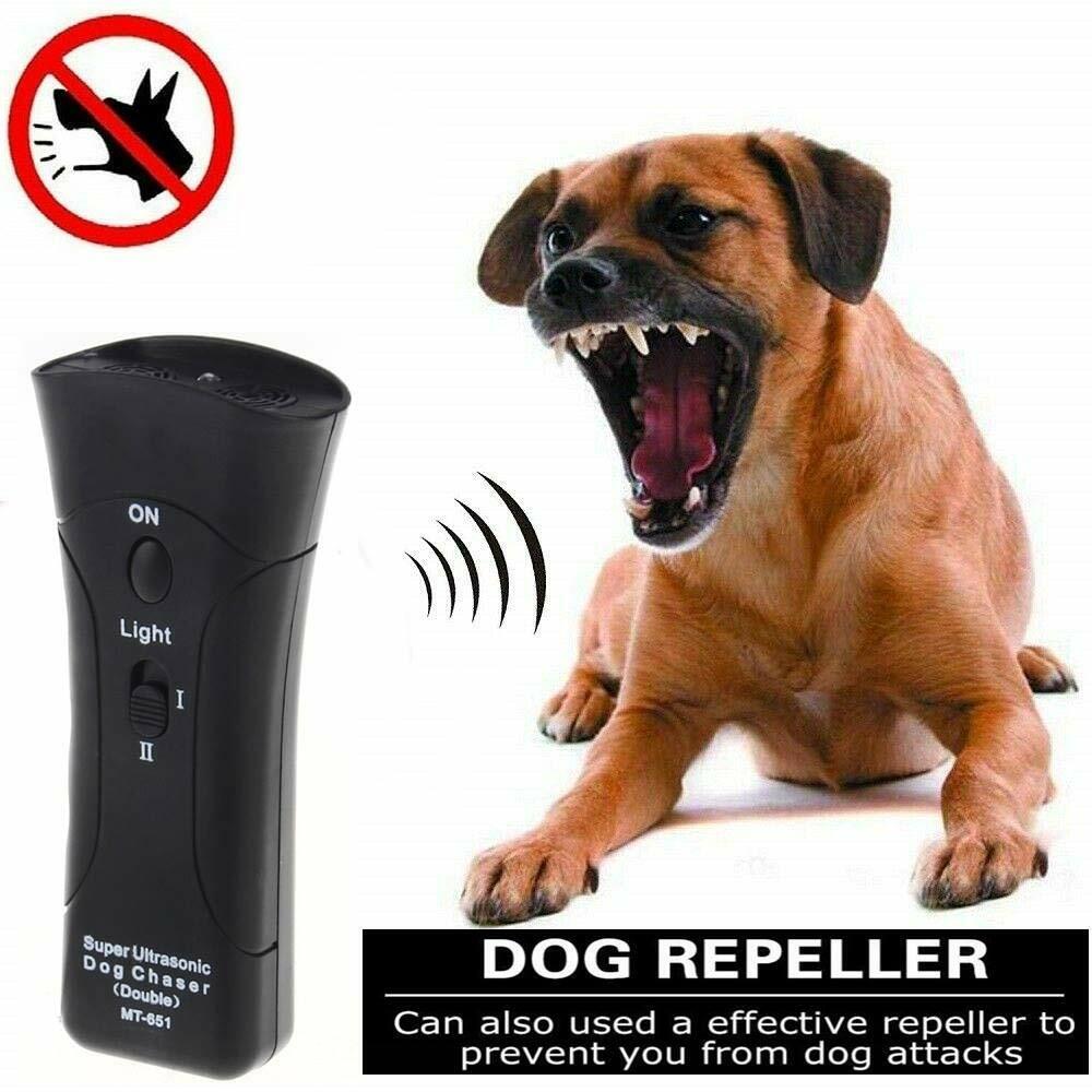 Ultrasonic Anti Dog Barking Device Pet Trainer LED Light Gentle Chaser Style USA