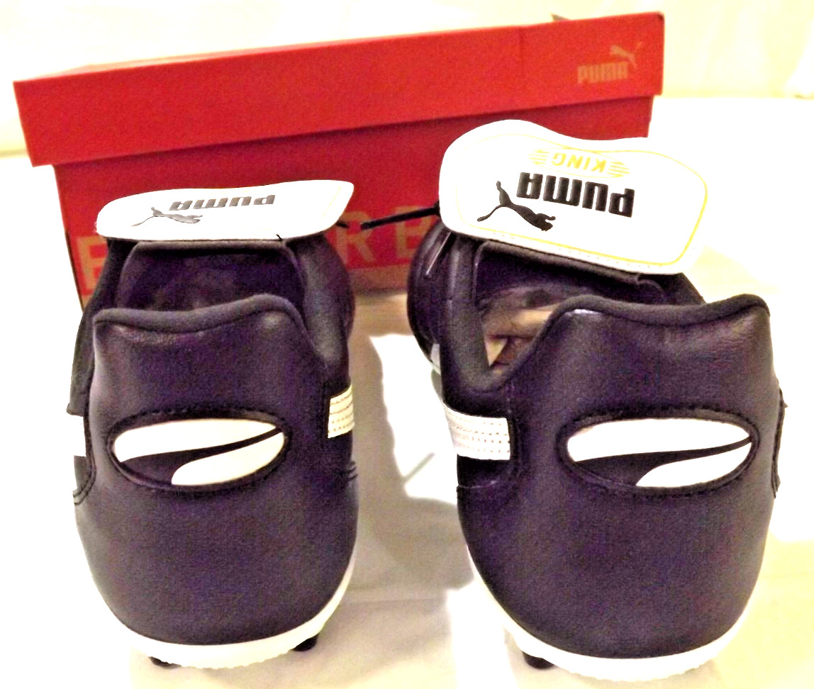 Puma King Top Black White Gold Men Soccer Cleats Shoes 107348-01 Sz 9.5