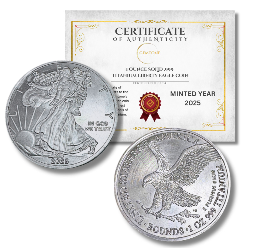 2025 American Eagle Liberty Walking Coin TROY OUNCE OZ .999 Pure TITANIUM Round