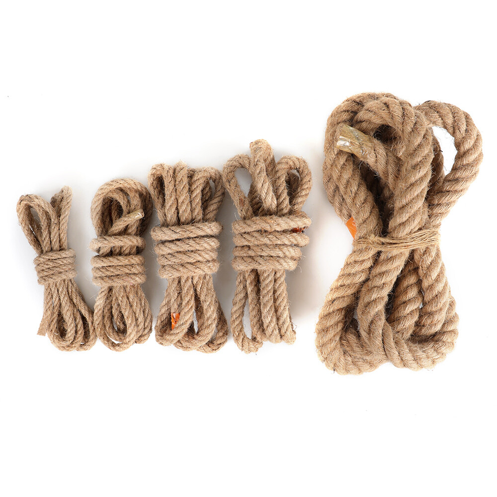 Twisted Manila 4 Strand Natural Fiber Cord Ropes Landscape Fitness Dock Decor