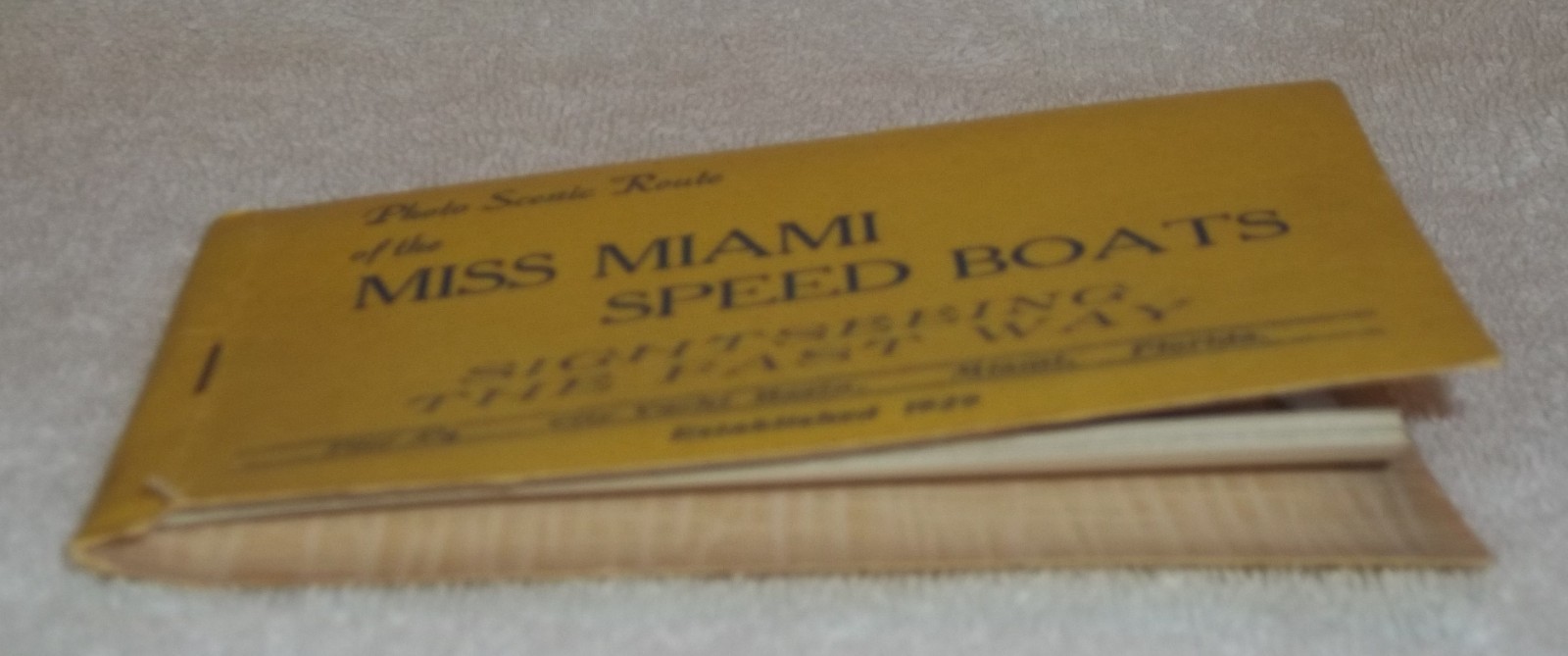 Photo Scenic Route Miss Miami Speed Boats Sightseeing BOOKLET Al Capones Home et