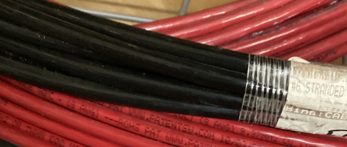 #6 AWG THHN Stranded Electrical Wire Black Red