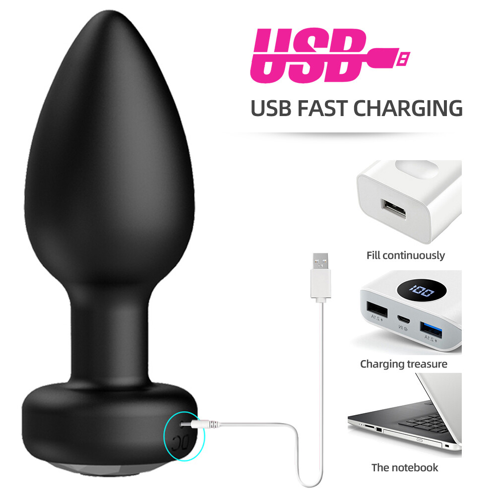 Male Vibrating Butt Plug Anal Dildo Prostate Massager Vibrator Sex Toy Men Women