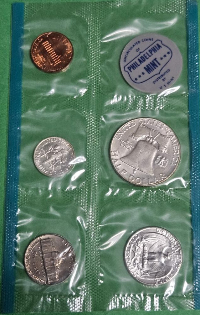 1963 PD US Mint Uncirculated Silver Mint Set in Original Packaging Free Shipping