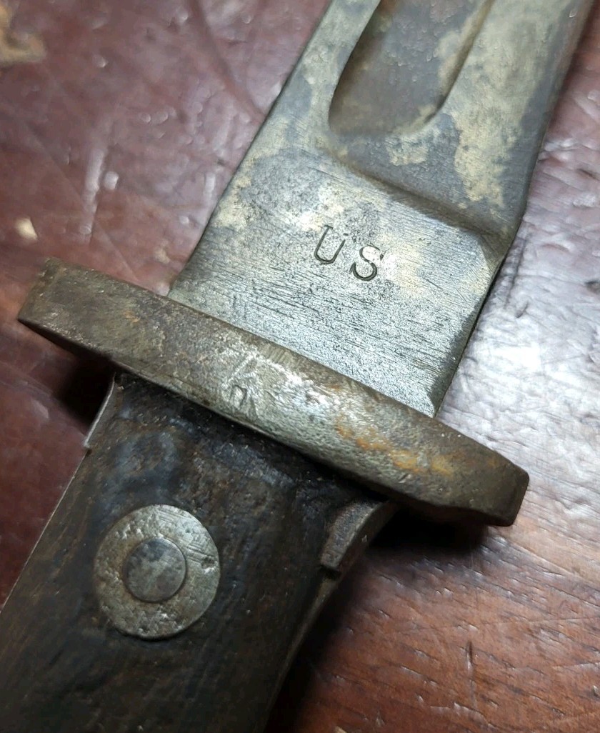 PRE WWI US M1892 KRAG / JORGENSEN BAYONET - DATED 1897 Made Into Trench Knife