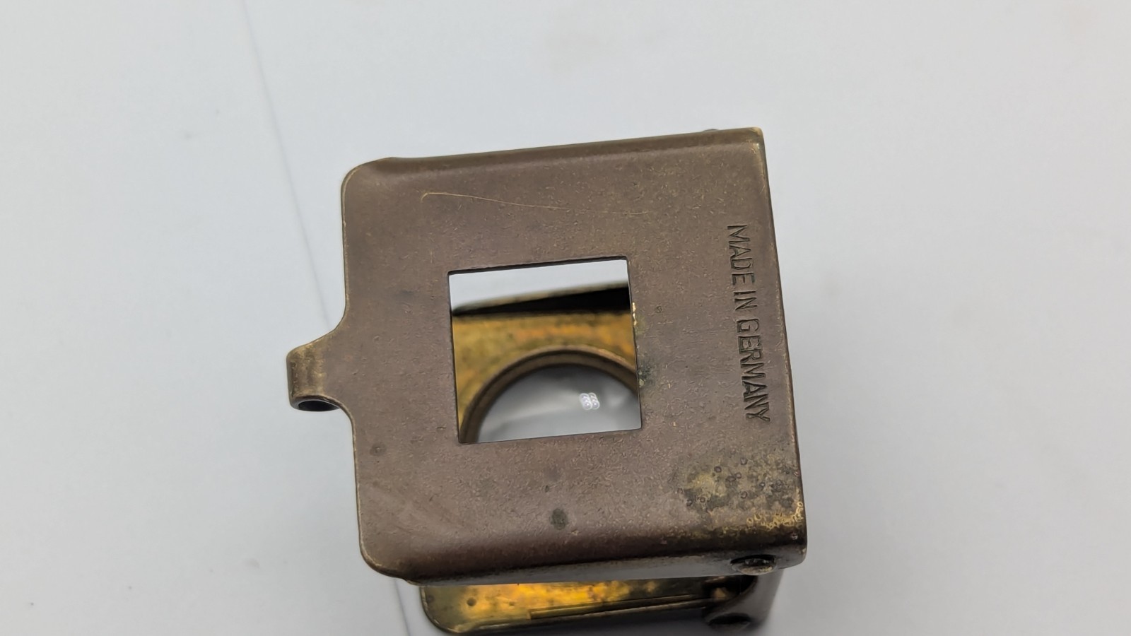 VINTAGE Germany Sinclair & Valentine Co Brass Folding Magnifying Glass Loupe