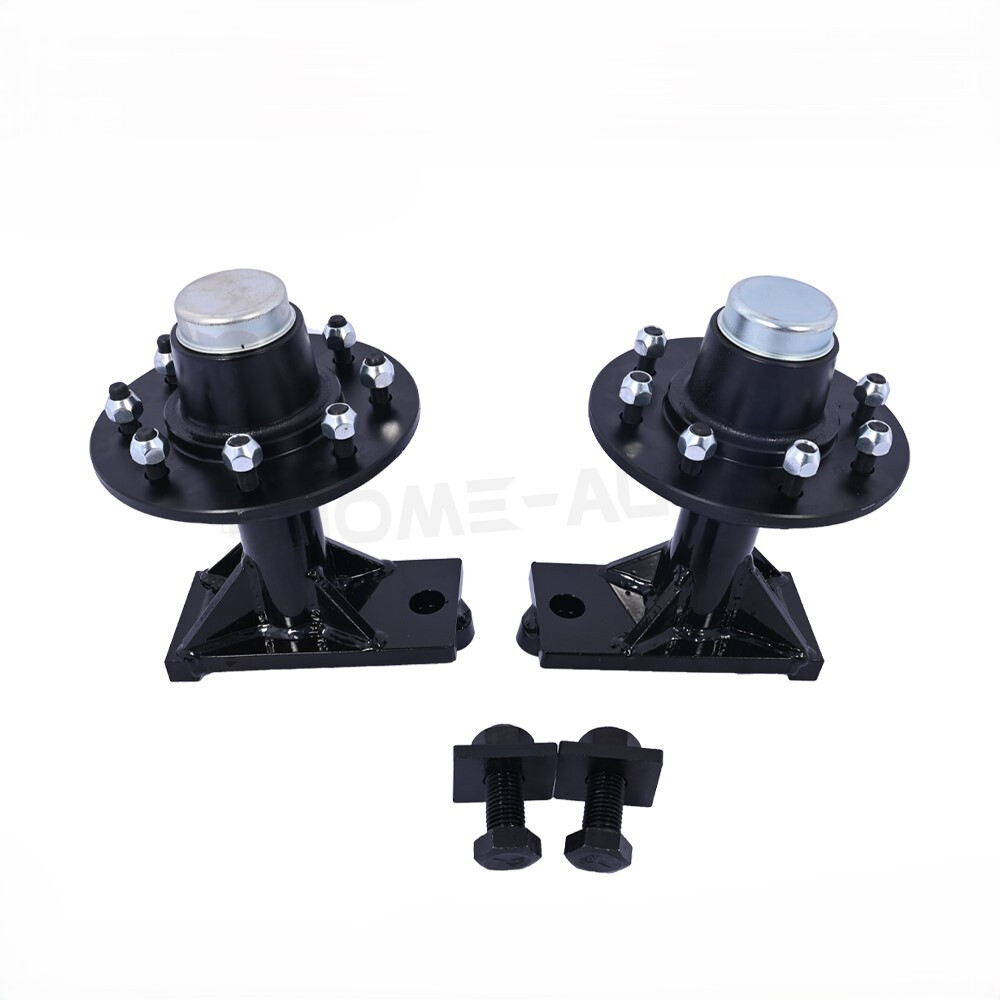 2 PCS 8 x 6.5 Lug 10000LB Shipping Container Wheels, Bolt-on Spindle Kit