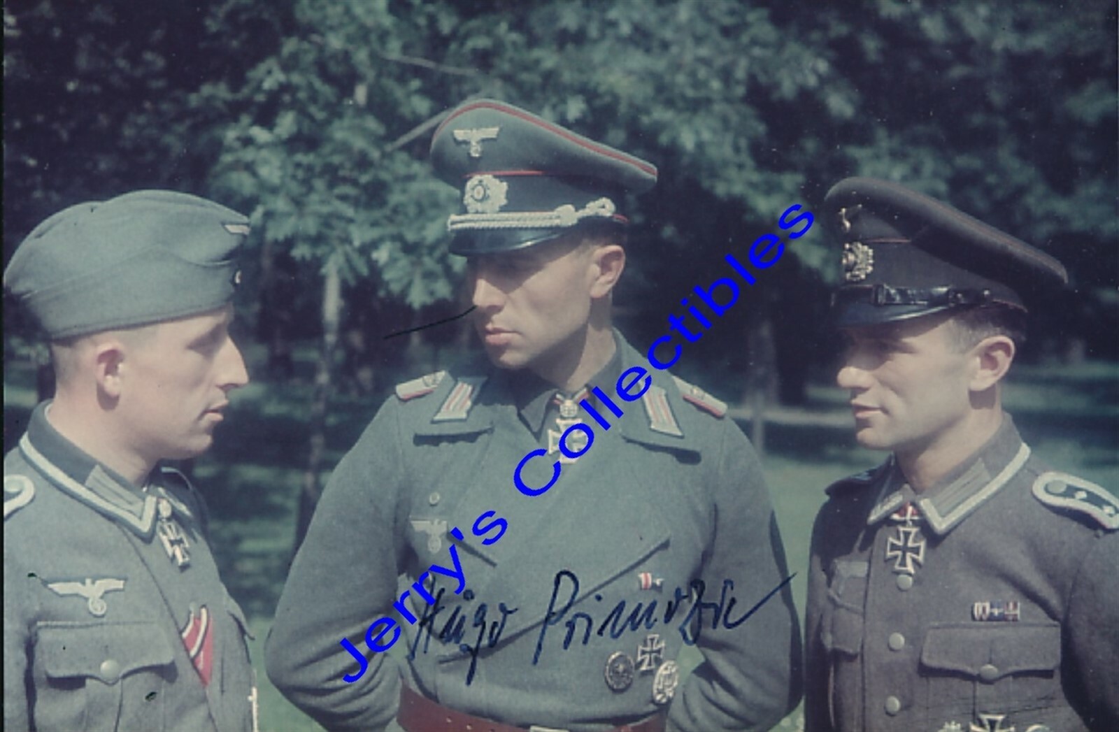 Hugo Primozic, Oakleaf winner signed photo. Superb!. 1st NCO to win the KC !!