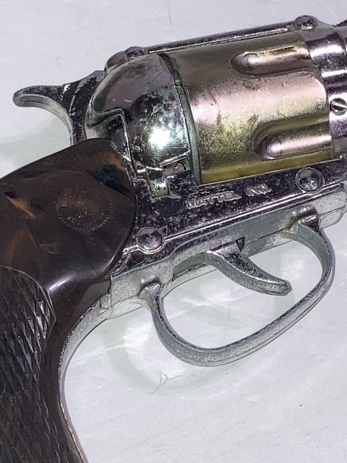 1959 Mattel Shootin' Shell Snub-Nose 38 Toy & Holster, Badge & Papers In Box