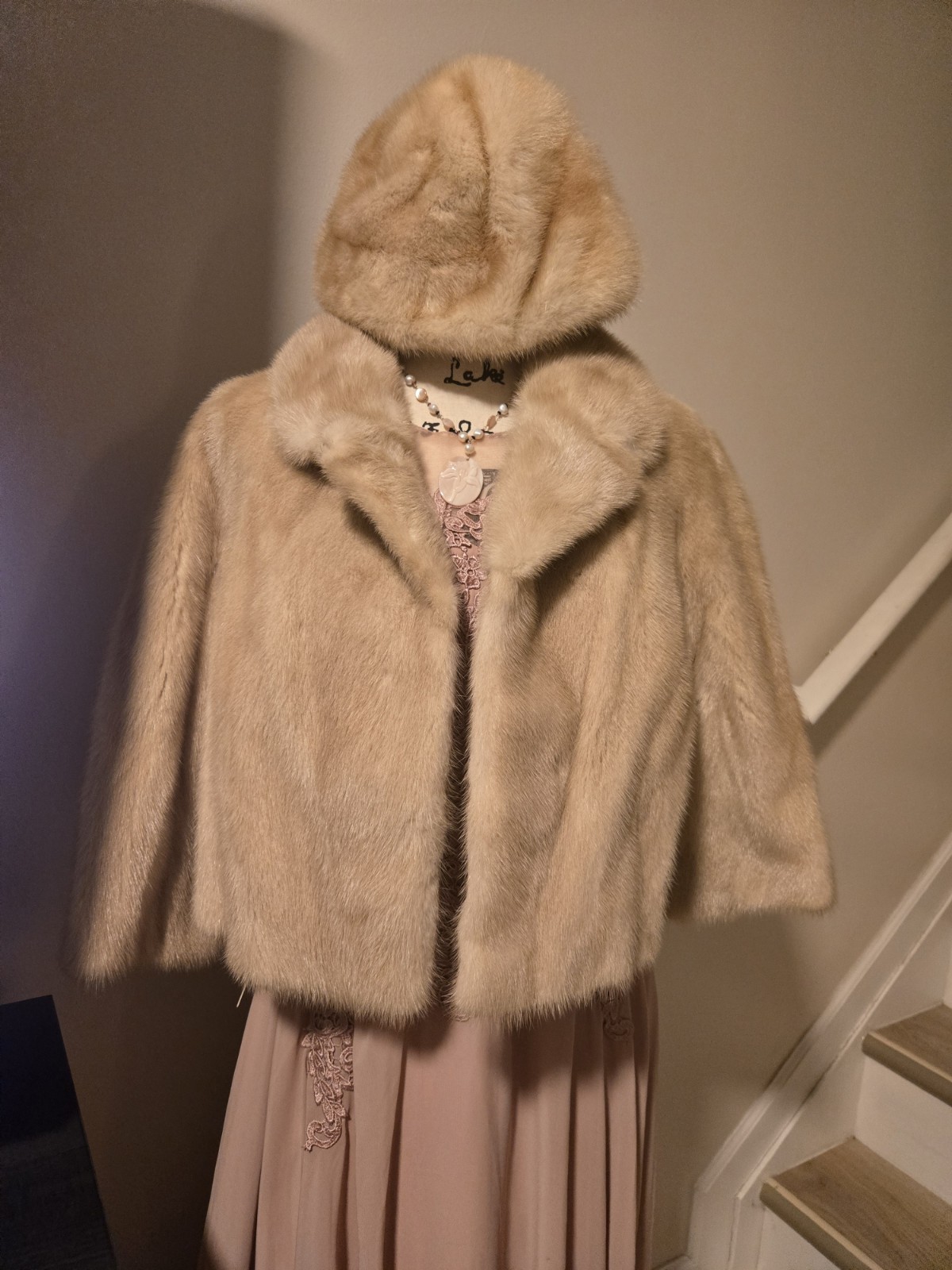 Natural Blond Mink Hat Vintage Slavic Style Women's Winter Hat See Pictures