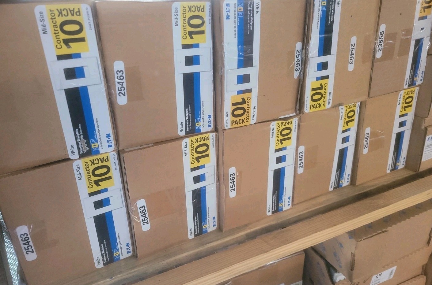 Case of 50 Eaton White 1G UNBREAKABLE Mid-Size Wallplates GFI GFCI Cover PJ26W