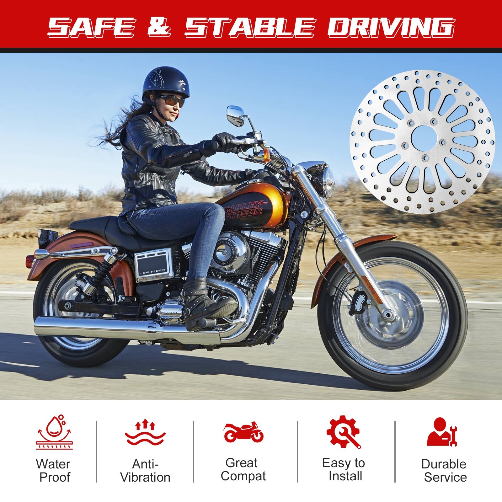 11.5" Rear Brake Rotor for Harley Touring Dynas Touring Sportster US