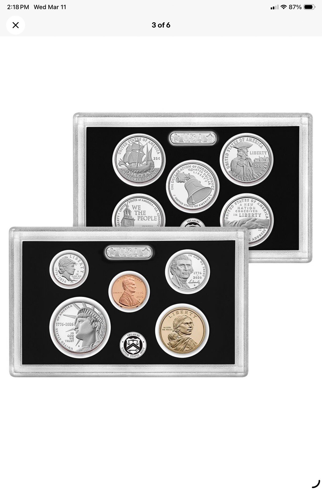 2026 Silver Proof Set US Mint Semi Quincentennial Silver Proof Set - PRE SALE