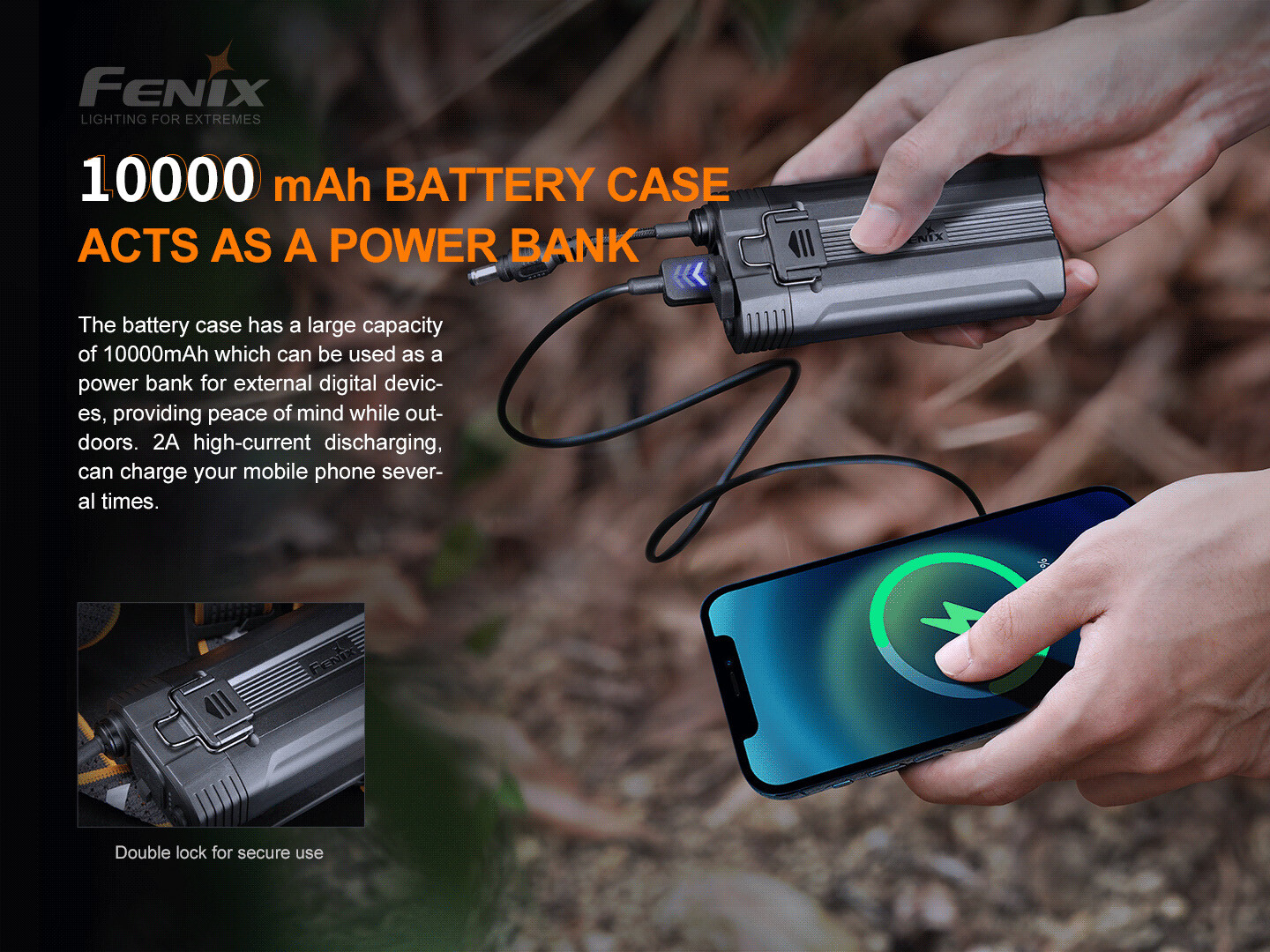 Fenix HP30R v2.0 (Black) 3000 Lumen Spotlight & Floodlight Headlamp