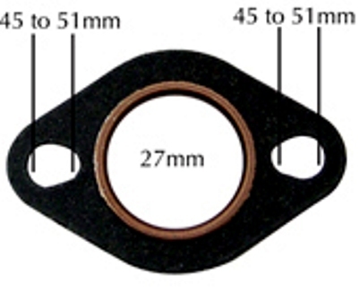 NCY COPPER / FIBER EXHAUST GASKET FOR 150cc GY6 AND 50cc QMB139 MOTORS