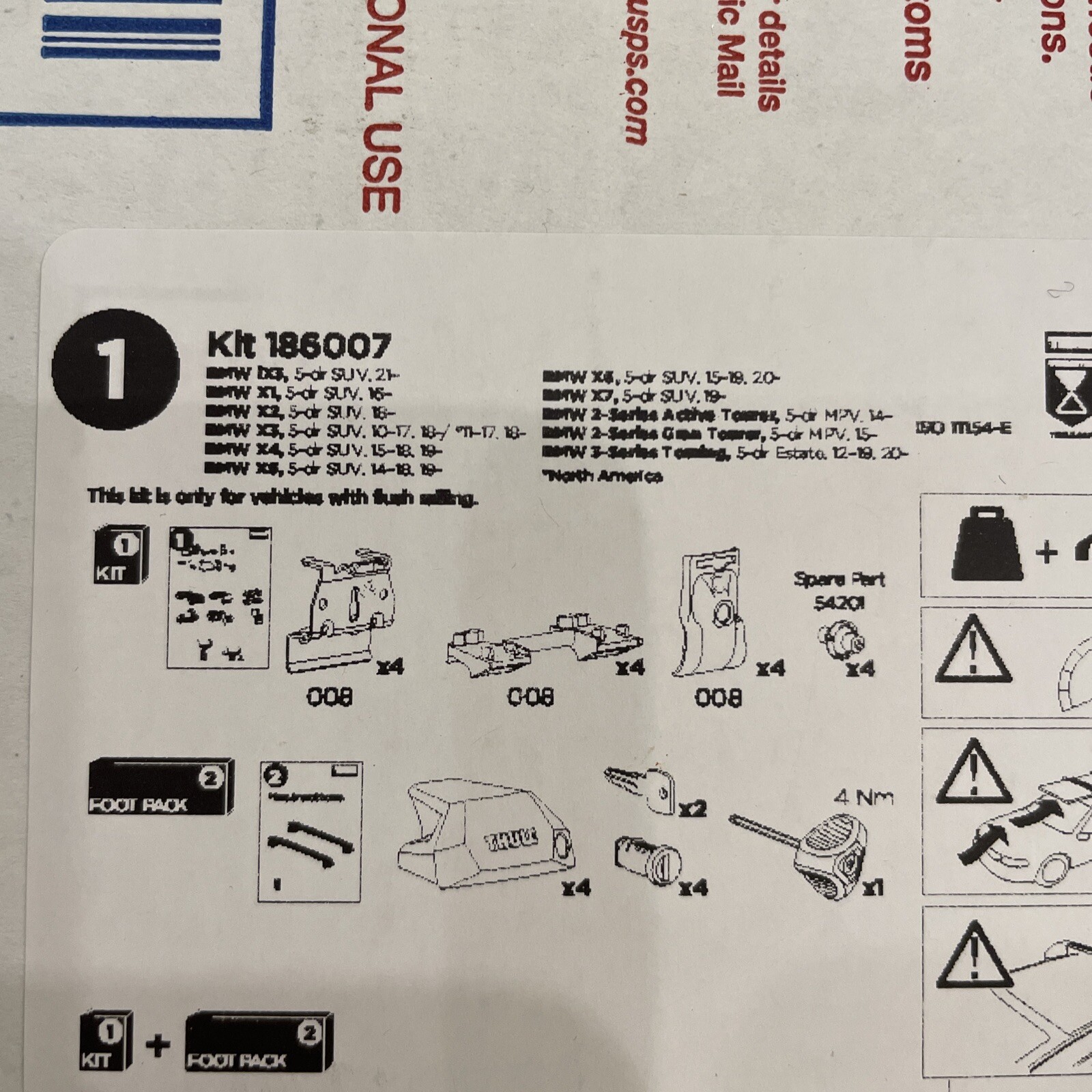 Thule Fit Kit 6007 -- (Authentic Thule® KIT186007) -- **MINT** Open-Box !!