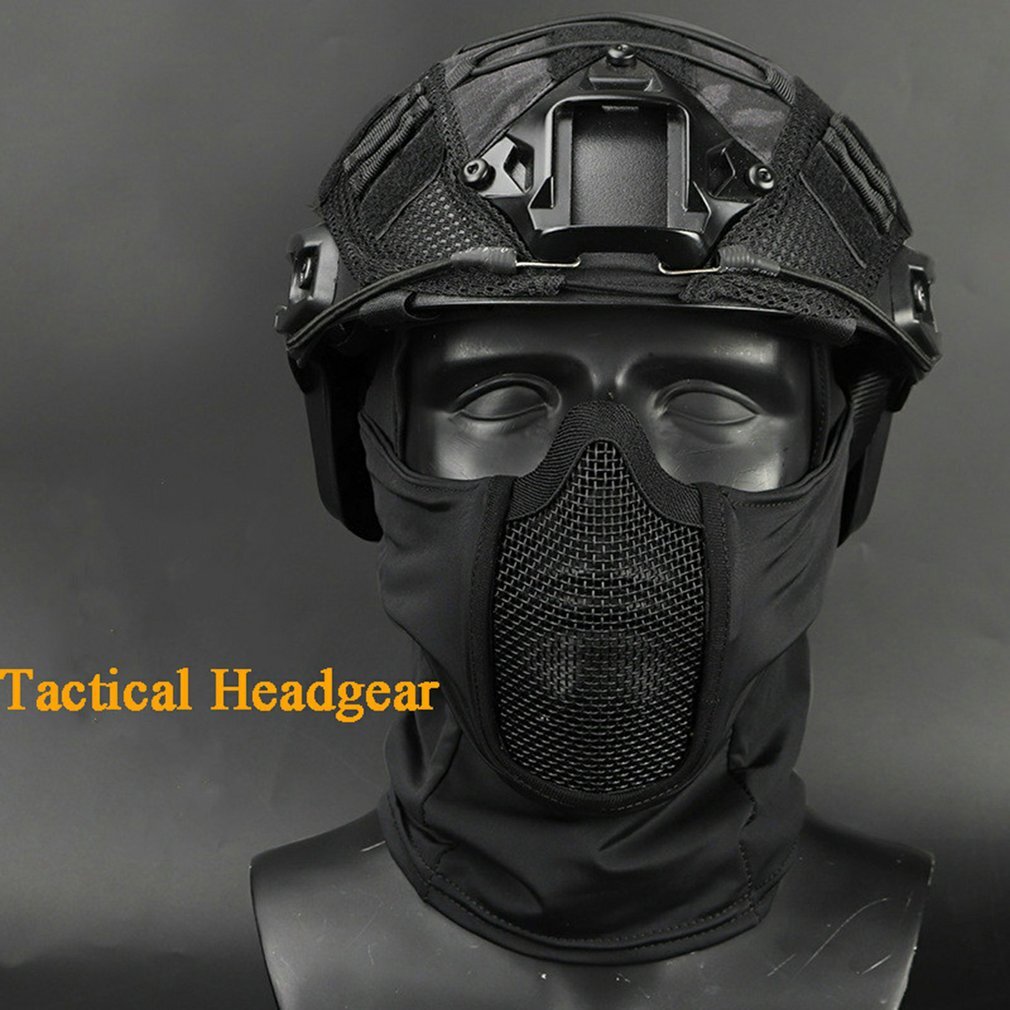 Tactical CS Mask Helmet Liner Cap Full Face Mask Balaclava Outdoor Hunting Mask