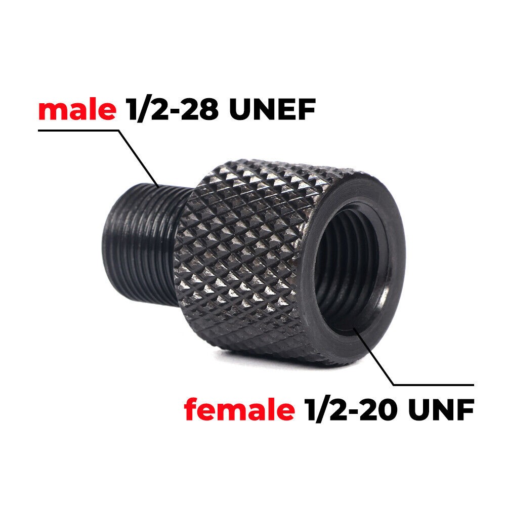 Threaded Adapter Female 1/2-20 UNEF To 1/2-28 UNF Male Accessories