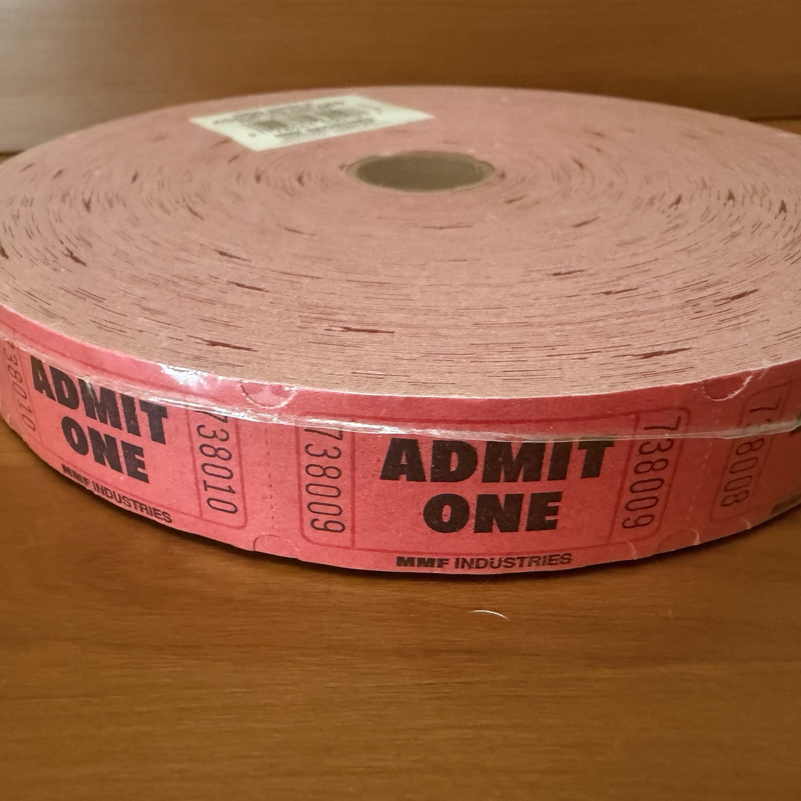 Admit One Raffle Tickets Roll of 2000 Made In USA Numbered RED MMF