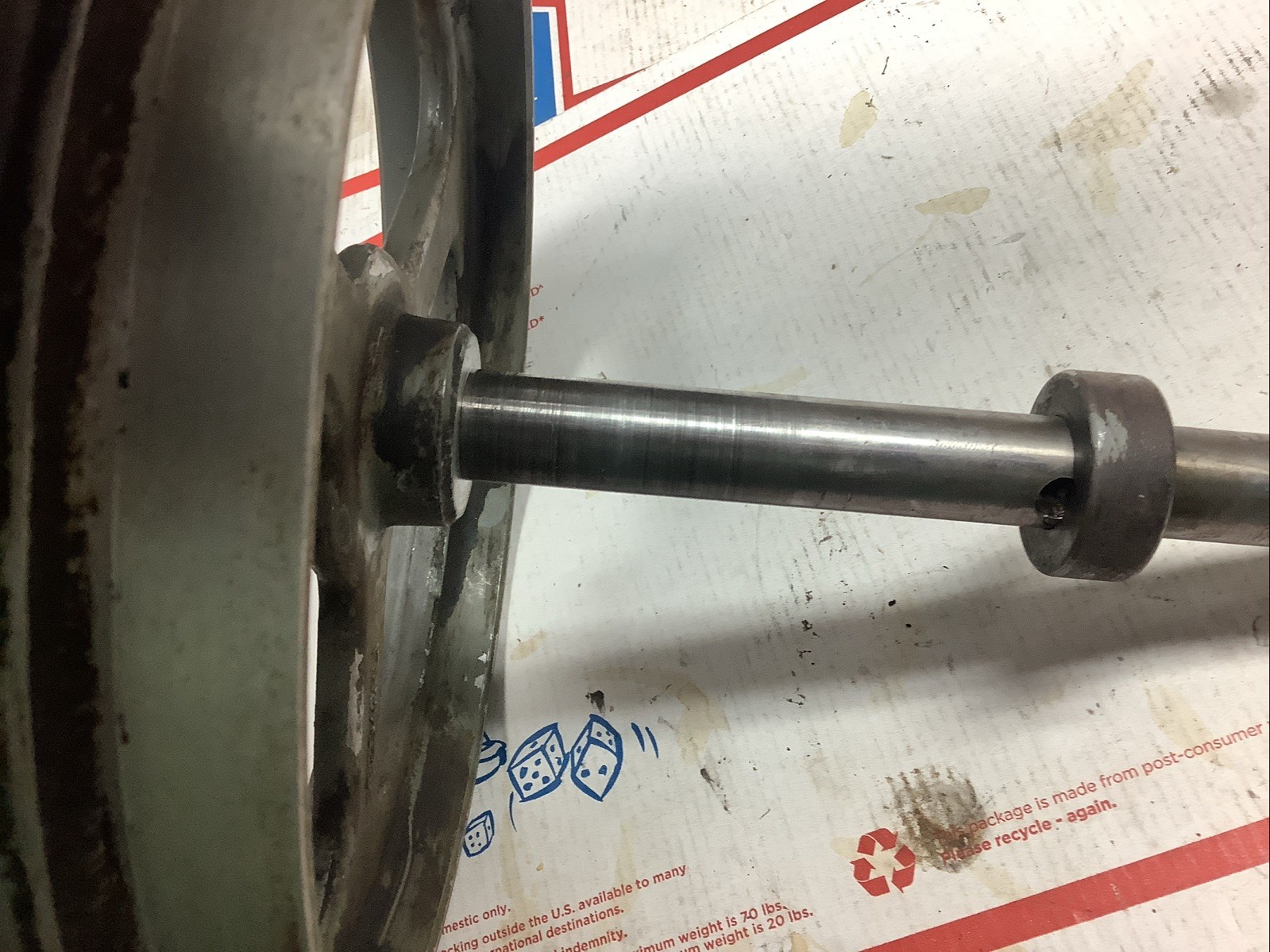 South Bend 9” rear drive countershaft pulleys and shaft