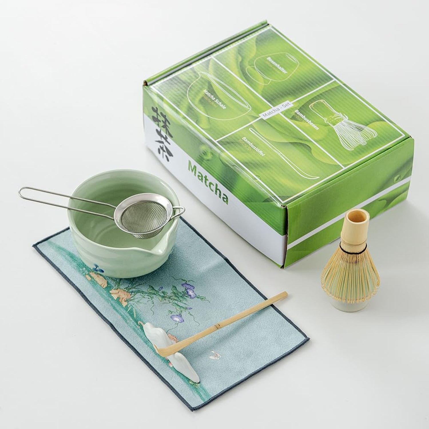 matcha whisk set, including matcha bowl, matcha whisk and stand, sieve, spoon...