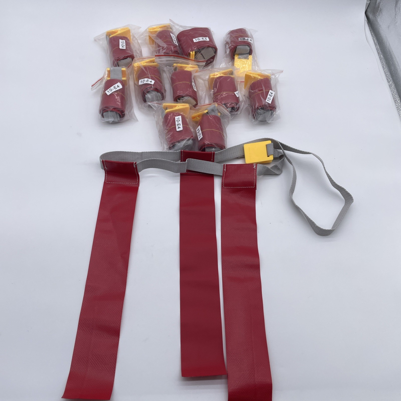 12 Pack Red Adjustable Flag Football Belt, Quick Release, 3 Flags