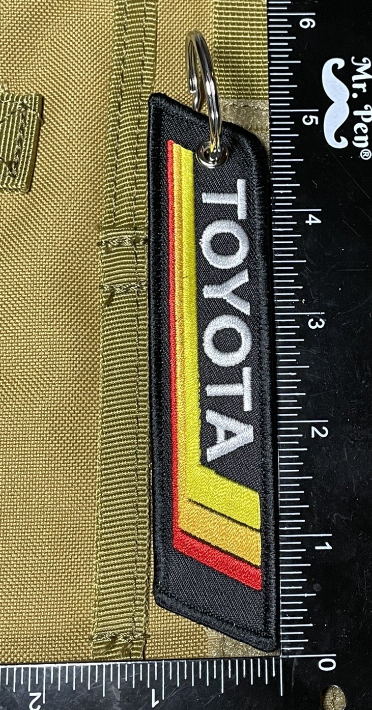 2 Pack TOYOTA Keychain Vintage Retro 4RUNNER TACOMA SUPRA TUNDRA TRD