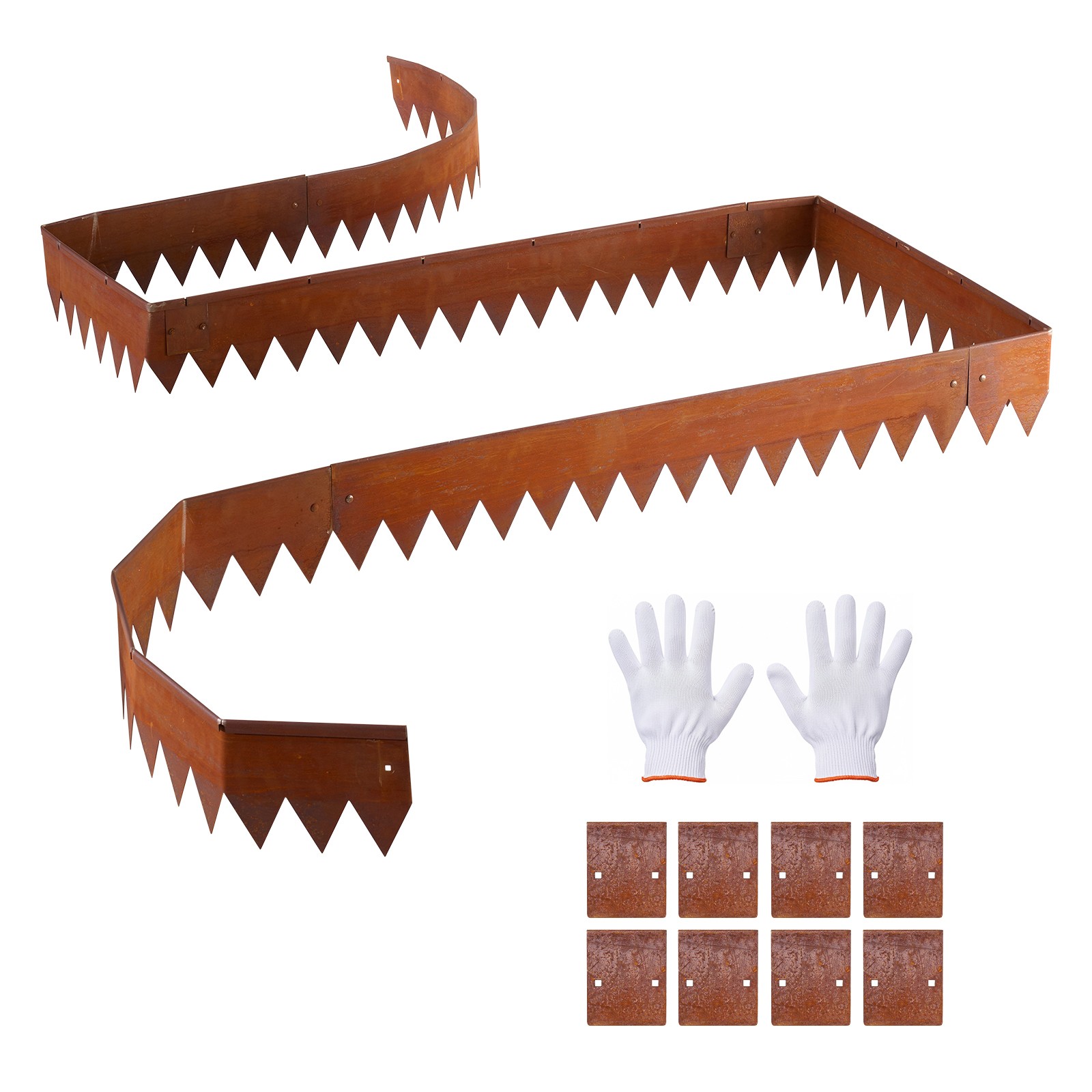 Uimoso Corten Steel Garden Edging 40 x 6 in Flexible Metal Landscape Border